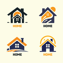 Creative bundle Home Logo Designs for Real Estate and Architecture.