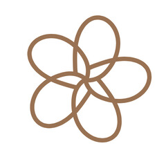 The geometric logo is shaped like a flower crown and has a star in the middle. 