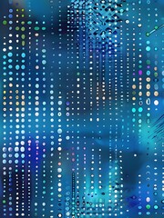 artificial intelligence, lines, dots and pattern in vibrant hues