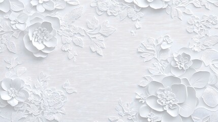 An exquisite lace texture background in soft ivory, featuring detailed motifs that convey elegance and grace, perfect for any bridal beauty campaign. The professional lighting and balanced