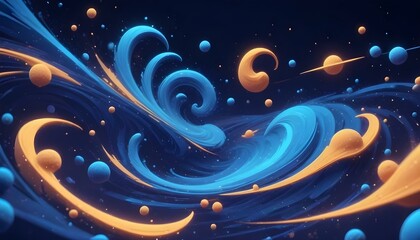 Clear Plain Shiny Warm Soft Vintage Bokeh Cloudy Wave Like Geometric Blue Background or Texture