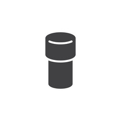A tube-shaped package vector icon