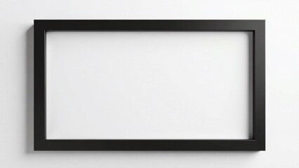 Obraz premium Black Frame Mockup AI Photo, Blank Frame, White Background, Photo Mockup, Product Presentation