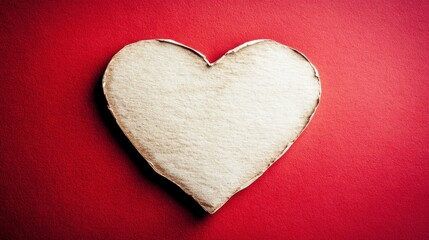  felt heart on a red background for decoration 
