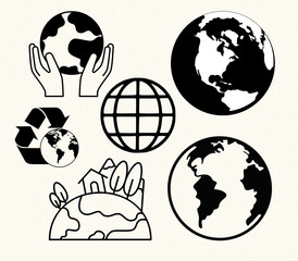 Obraz premium earth the world map