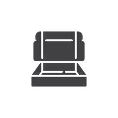 A box for shipping mail vector icon