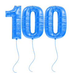 Balloon Blue Number 100