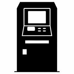 ATM Machine Silhouette Vector Design
