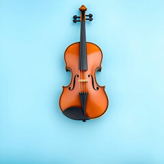 Fototapeta premium A violin on a blue background