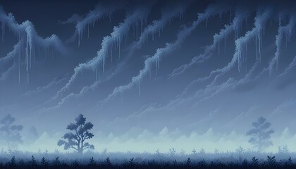 Clear Plain Shiny Warm Soft Vintage Bokeh Cloudy Wave Like Geometric Blue Background or Texture