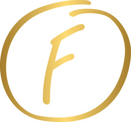 Exam score grade result F, hand drawn doodle test grade F