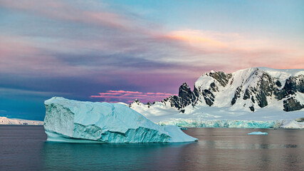 Glacier and Iceberg in the Antarctic Landscape  © hecke71