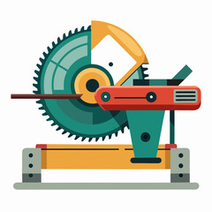 miter saw blade isolated on white background