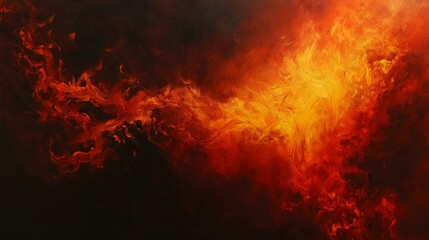 Sharp vibrant flames in orange and yellow