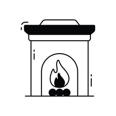 Fire place vector icon