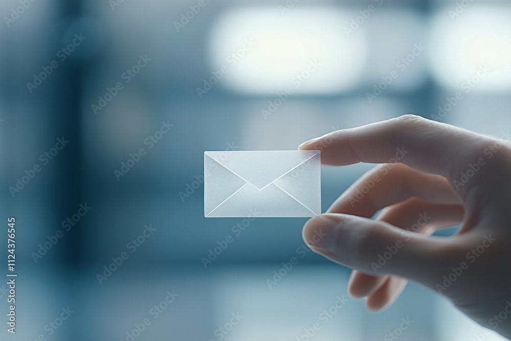 Poster a close-up of a hand about to click on a phishing link in an email, with a blurred background repres