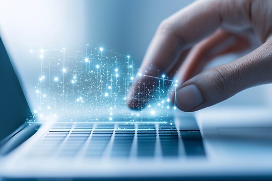 A close-up of a hand about to click on a phishing link in an email, with a blurred background representing the hidden dangers of social engineering. The image includes ample copy space for text.