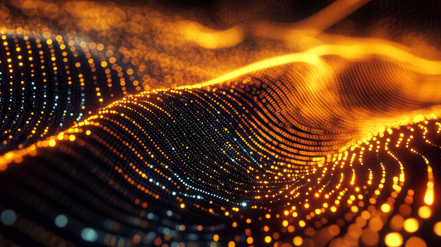 "Binary Code and Digital Technology Background: Cyber Abstract Design"