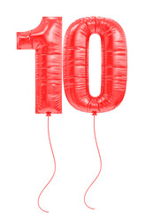 Balloon Red Number 10