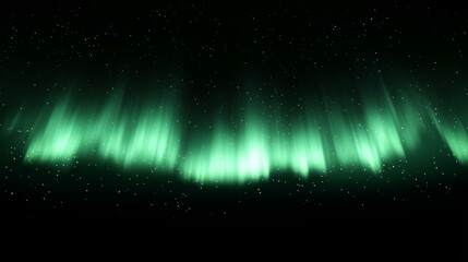 Faint green light rays radiating outward o