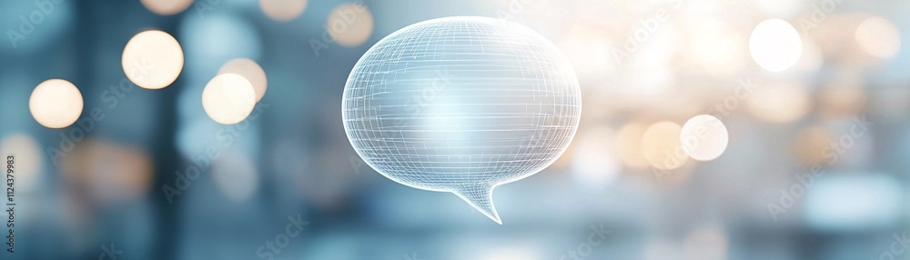 Poster an abstract representation of anonymous communication, featuring a speech bubble with no name or ava