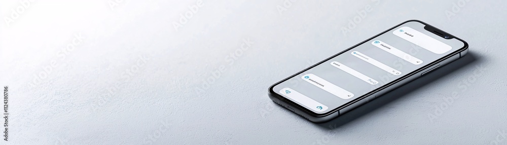 Poster a smartphone displaying an anonymous chat in a messaging app, with the sender's identity hidden, sym