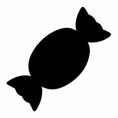 Black Silhouette Candy Vector Art Illustration