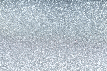 Abstract Silver Background with Glitter and Sparkling Particles, Shimmering Metallic Surface