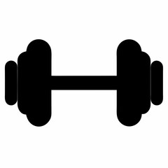 Black Silhouette Dumbbell Vector Illustration