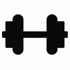 Black Silhouette Dumbbell Vector Illustration