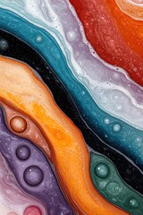 Obraz premium Vibrant abstract fluid art background