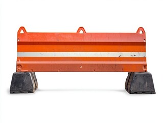 a traffic barricade on a white background