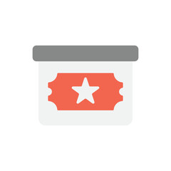 Ticket box vector icon