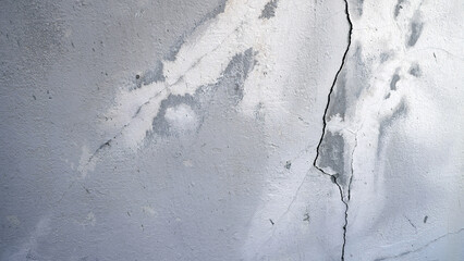 Aged and Stained Cracked White Wall: Abstract Texture and Designer Background