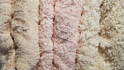 Soft and Plush Fabric Texture: Cotton Yarn and Woven Material