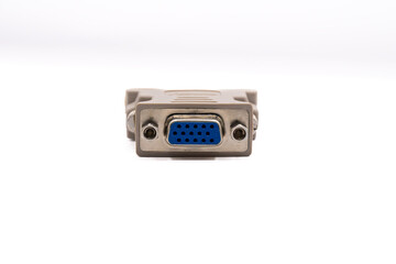 This comprehensive image set showcases a VGA adapter from multiple angles, providing a detailed...