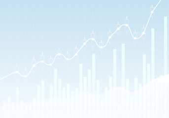 Abstract infographics visualization. Business chart graph with three lines of increase. Futuristic network or business analytics. Graphic concept for your design