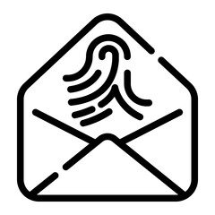 fingerprint Line Icon