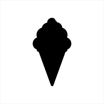 recommend clip art: Ice cream silhouette vector illustration on white background