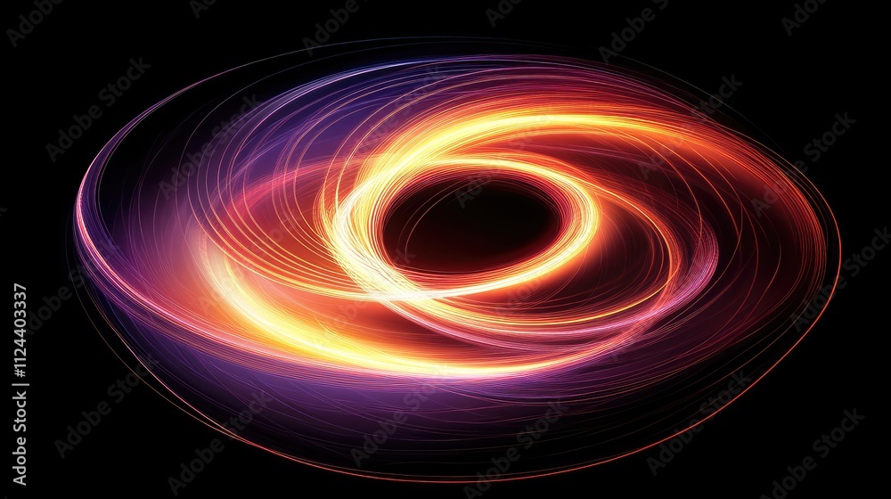 Poster abstract swirling light patterns creating dynamic energy effect