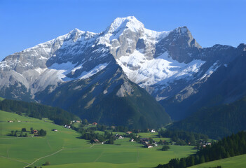 Fototapeta premium swiss mountains landscape