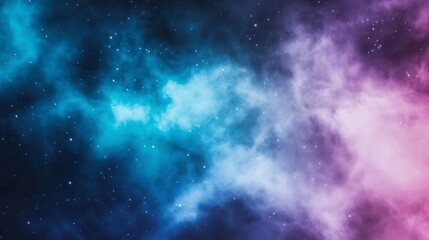 Naklejka premium Cosmic Nebula Purple Blue Starry Night Sky Background