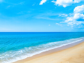 Amazing sea surface in summer season background,Nature waves sea beach background