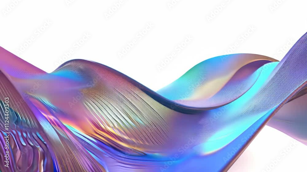 Poster exploring vibrant and flowing abstract patterns inspired by nature's colors in a serene setting at d