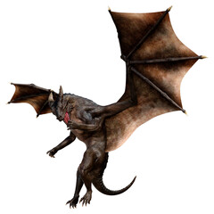 Fototapeta premium 3D Rendering Fairy Tale Dragon on White