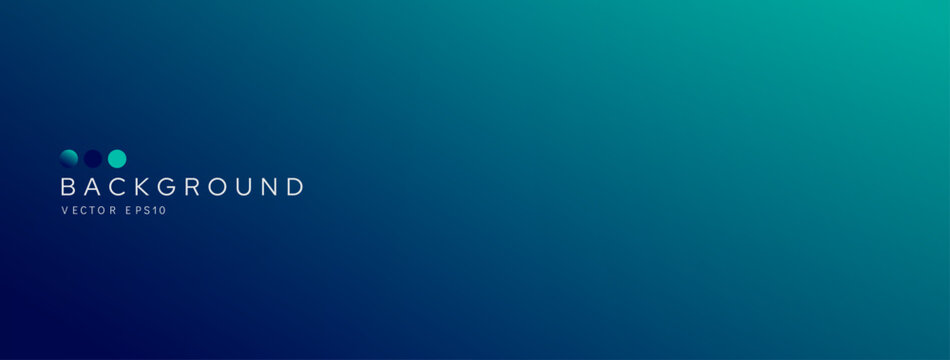 Blue green turquoise deep seawater color gradient background banner, vector design, medical theme