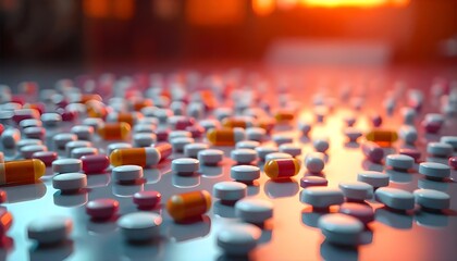 Fototapeta premium pills on a table