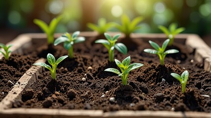 Earth Day concept. Growing green plant seeds. green environment concept.