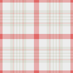 Furniture background seamless pattern, subtle plaid vector textile. Smooth fabric texture check tartan in white and light colors.