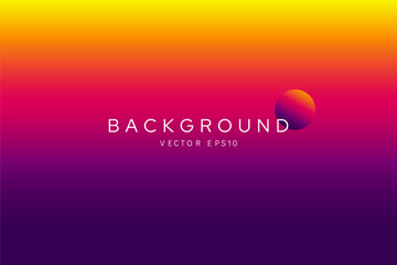 Colorful vibrant purple pink and yellow gradient background, vector design